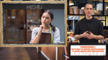 PANDEMIC: RETURN TO WORK RESTAURANT CLEANLINESS AND BEHAVIORS Safety video