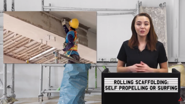 ROLLING SCAFFOLDING-SELF PROPELLING OR SURFING video