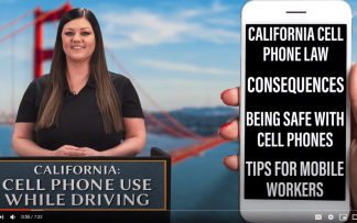 CALIFORNIA: CELL PHONE USE WHILE DRIVING