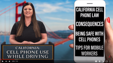 CALIFORNIA: CELL PHONE USE WHILE DRIVING video