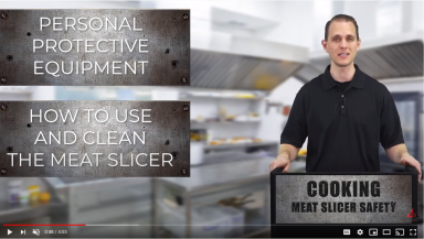COOKING MEAT SLICER SAFETY video